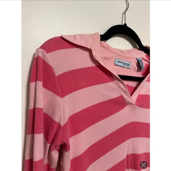 Valerie Stevens Vintage pink striped shirt - Picture 3 of 5